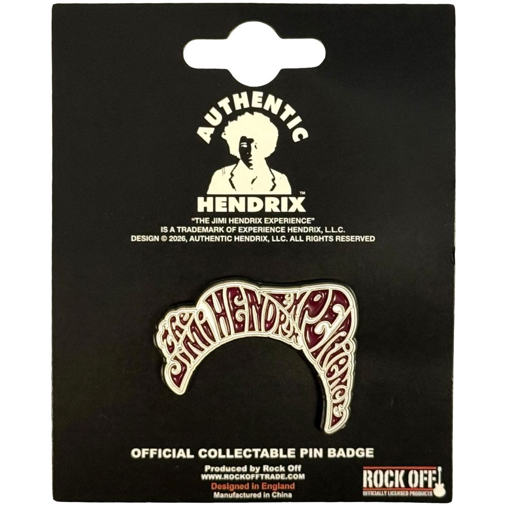 Jimi Hendrix - Swirl Logo Pin - Red/Off white
